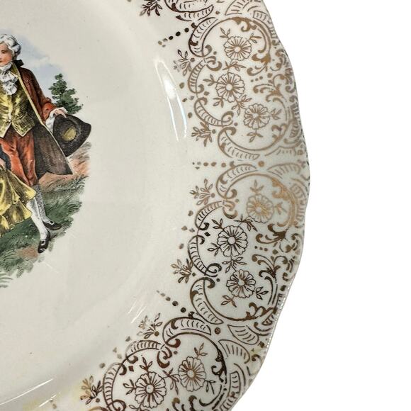 Vintage Warranted 22 KT Gold 10 Inch Dinner Plate Royal Queen Nasco - Picture 2 of 6